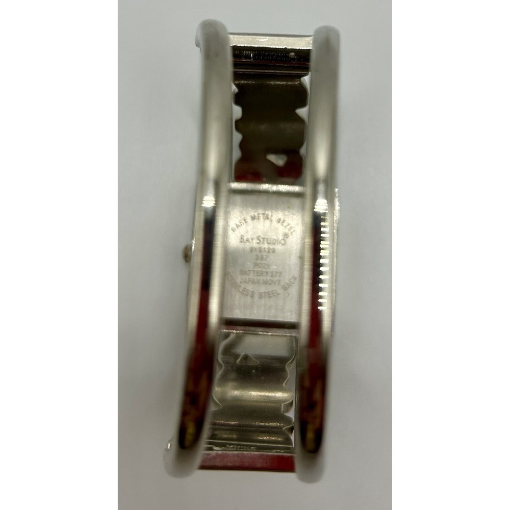 [NOT TESTED] Bay Studio Hinge Watch Silver Tone With Accents‎ & Rhinestones - Picture 3 of 4